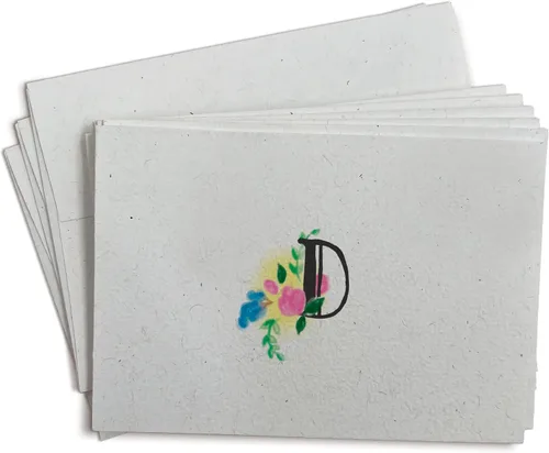 Vista 9 de Sugartown Greetings Tarjetas de notas con monograma floral - 24 tarjetas de notas de papelería con sobres (letra A)