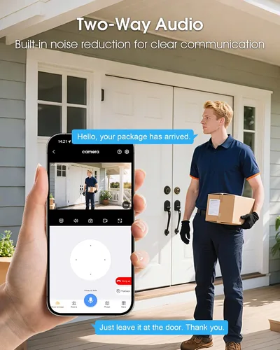 Vista 7 de ARCCTV Cámara de seguridad inalámbrica para exteriores, 4MP Full HD 360°