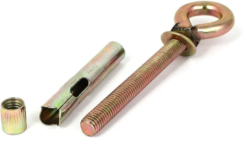 Vista 4 de uxcell® Tornillos de expansión de ladrillo de hormigón de pared Pernos de gancho cerrados Manga de 0.472 in de diámetro 4 PC