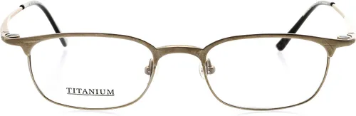 Vista 4 de Lentes ópticos Forma rectangular, montura de titanio con borde completo para mujeres o hombres, anteojos graduados RX