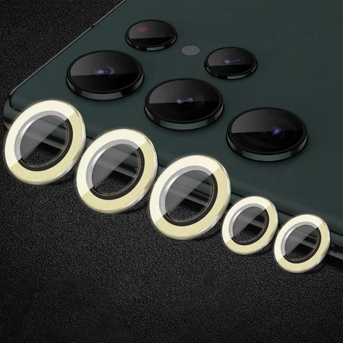 Vista 71 de Compatible con iPhone 11 Pro/11Pro Max/12 Pro Luminous Camera Lens Protector Ultra Thin Película de vidrio templado Protector de pantalla de cámara