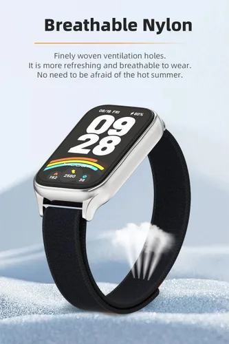 Vista 4 de Correa de repuesto de nailon para reloj, accesorios de pulsera inteligente para Amazfit 7 Fit Band