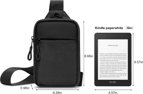 Vista 2 de XAMHUS Mini bolso bandolera para hombre Bolsa cruzada para el pecho, Riñonera casual para teléfono, resistente al agua para mujeres, corredores
