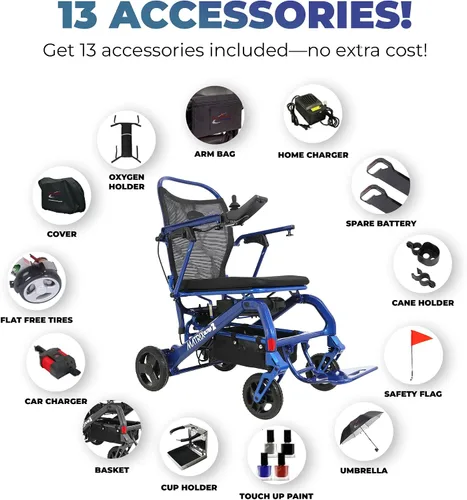 Vista 5 de Matrix Ultra 2 Power - Silla de ruedas eléctrica para adultos, 31 libras, capacidad de 330 libras, fibra de carbono, bloqueo antirrobo, cojines