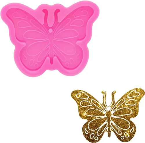 Vista 7 de Angel Wings Molde de silicona de resina con forma de mariposa, molde de resina epoxi, molde de resina para manualidades de joyería, moldes