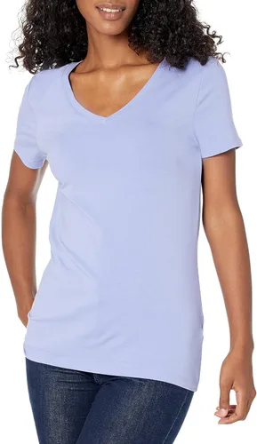 Vista 2 de Tienda Essentials Women's Classic-Fit Short-Sleeve V-Neck T-Shirt, (Available in Plus Size), Multipacks