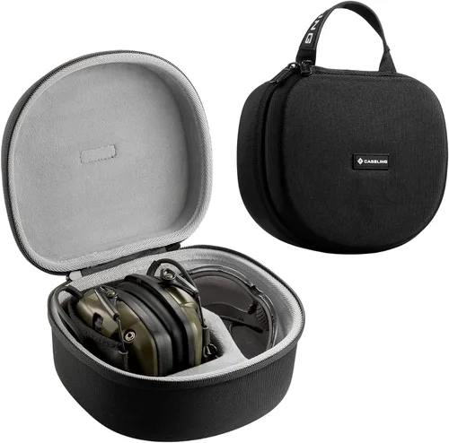 Vista 4 de caseling Funda rígida para Howard Leight Impact Sport (estándar, Bluetooth, perno, juvenil) orejeras electrónicas de disparo, almacenamiento