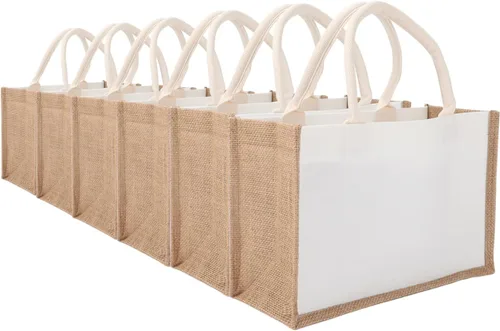 Vista 19 de Bolsa de yute grande de 16.5 x 7 x 13 pulgadas [10 unidades] con asas