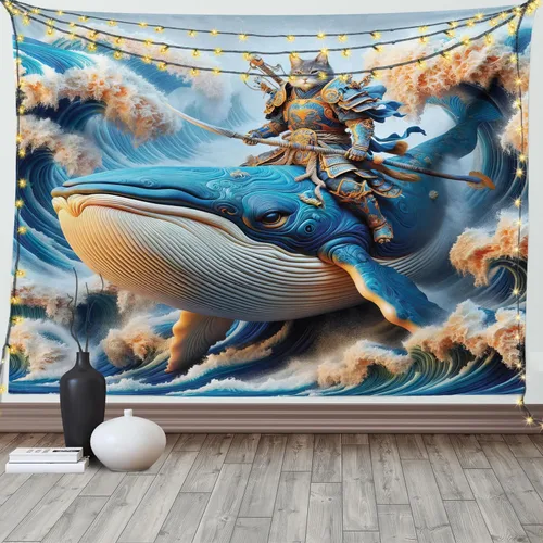 Vista 40 de Ambesonne Tapiz Trippy, vista panorámica de la cascada con bosques de ensueño y mandala oriental psicodélico, decoración de tela para colgar