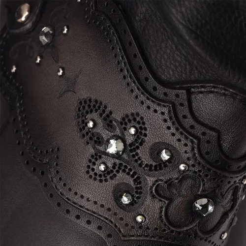 Vista 6 de Cuadra Womens Tall Boot in Bovine Leather Black