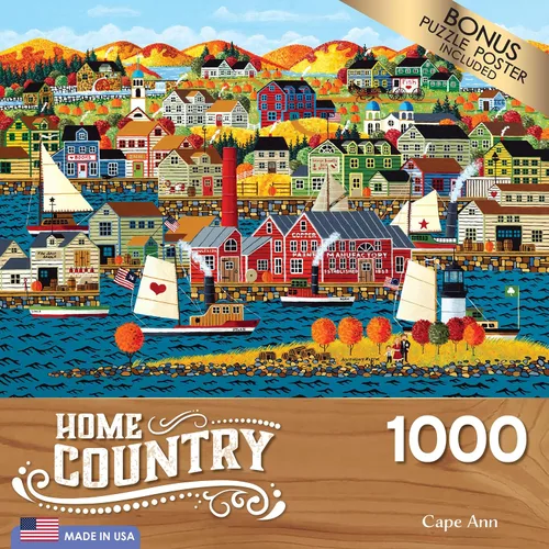 Vista 4 de RoseArt - País de origen- Cape Ann - Rompecabezas de 1000 piezas para adultos