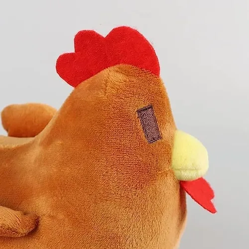 Vista 2 de Muñeco de peluche Stardew Valley de Apple Junimo, figura de muñeca de 10" (pollo marrón), plantas de peluche, animal de peluche verde, almohada