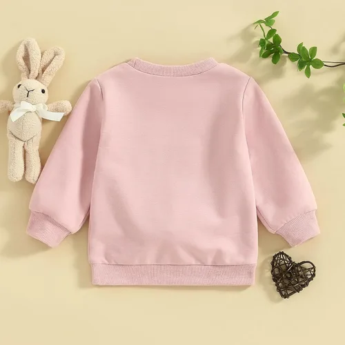Vista 193 de Traje de San Valentín para bebé, niña, niño, traje de San Valentín, sudadera de manga larga con estampado de corazón