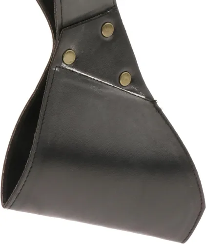 Vista 2 de Sword Frog Holster Universal PU Leather Rapier Scabbard Holder for Warrior Pirate Cosplay, Black