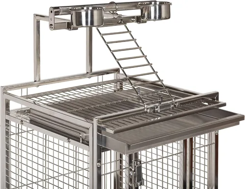 Vista 6 de Prevue Pet Products Pequeña jaula para pájaros de acero inoxidable