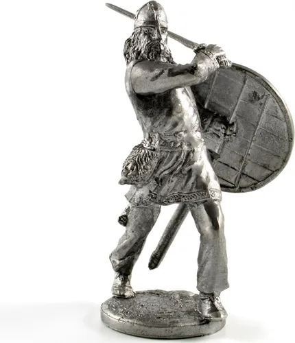 Vista 14 de Jarl escandinavo vikingo, norte, escultura de metal de los siglos 9-10. Colección 2.126 in (escala 1/32) figurita miniatura. soldados de juguete