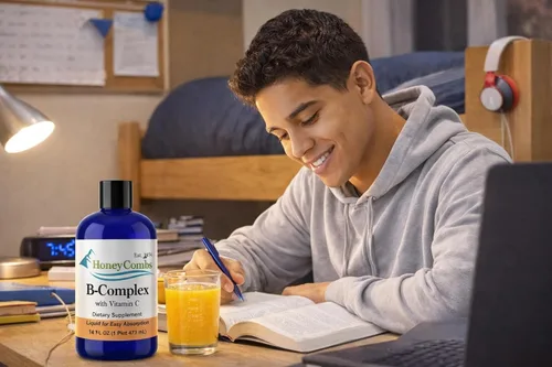 Vista 4 de Complejo B líquido con Vit-C, 16oz