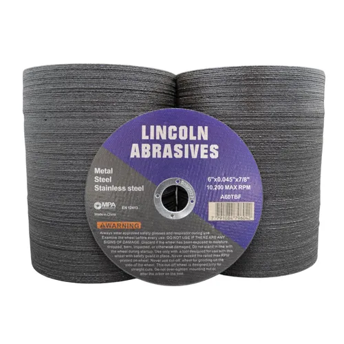 Vista 24 de Paquete de 25 ruedas de corte de 4.5" Lincoln Abrasives .040" Metal y acero inoxidable