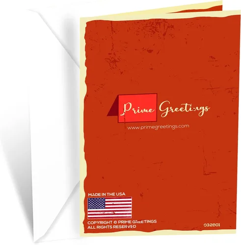 Vista 4 de Prime Greetings Tarjeta de cumpleaños para abuelo (abuelo), hecha en Estados Unidos, ecológica, tarjeta gruesa con sobre de alta calidad de 5 x 7.75