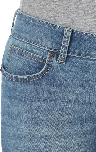 Vista 4 de Wrangler Aura - Mezclilla elástica de tiro regular con bolsillo bordado para mujer