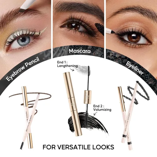 Vista 5 de Color Nymph Kit de maquillaje todo en uno para mujeres y niñas, juego de regalo de cosméticos con bolsa de hombro de lentejuelas, incluye paleta