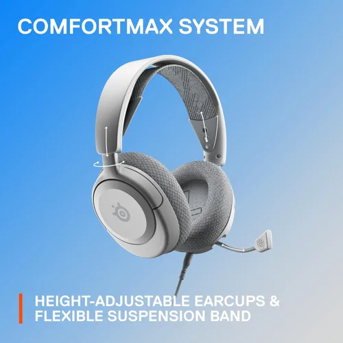 Vista 7 de SteelSeries Arctis Nova 1P - Auriculares para juegos multisistema, PS5PS4, PC, Xbox, Switch, color blanco
