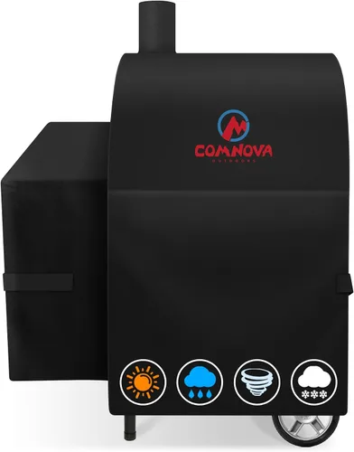 Vista 18 de Comnova Cubierta de Parrilla para Char Griller de 3 Quemadores de Combustible Dual – Cubierta de Ahumador 600D para Char Griller, Cubierta
