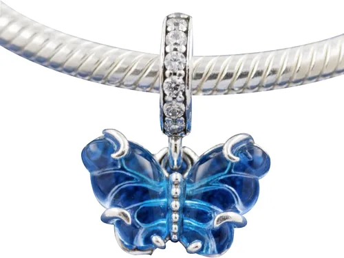 Vista 2 de Dijes de plata de ley 925, collar de tortuga marina, camaleón, mariposa, caracol, cangrejo, abalorio, abalorio, joyería, regalo para mujeres y niñas