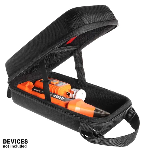 Vista 5 de Funda para Klein Tools 80016, ET310 AC Circuit Breaker Finder, Probador de salida GFCI integrado, receptáculo RT310 y kit de accesorios
