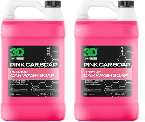 Vista 9 de 3D Jabón rosa para lavado de autos - pH equilibrado, fácil de enjuagar, jabón de coche sin arañazos, 16 onzas.