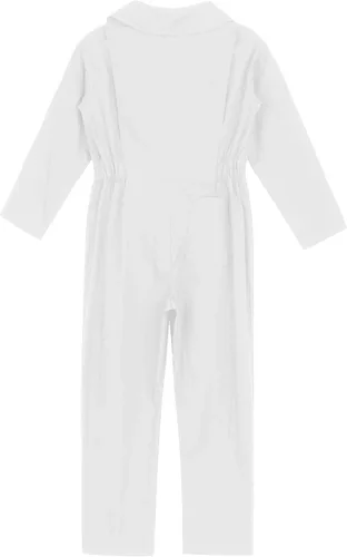 Vista 4 de CHICTRY Disfraz de mecánico para niños, traje de caldera de manga larga, overol de vuelo