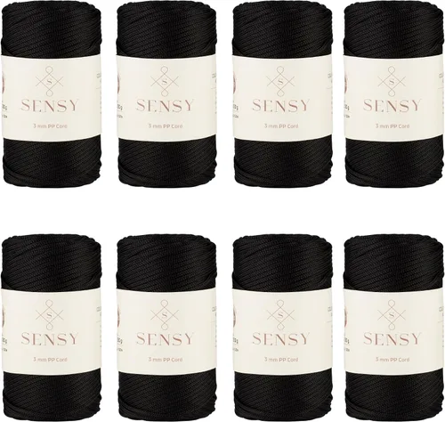 Vista 126 de Cuerda de poliéster Sensy Premium de 3 mm, 120 metros, 100% cordón de polipropileno, cuerda de macramé de 3 mm, cordón para bolsos de ganchillo