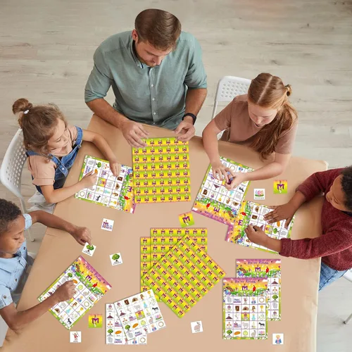 Vista 6 de Shappy Juego de 39 tarjetas de bingo de Pascua para niños y adultos, 28 jugadores, He is Risen, juego de fiesta, tarjetas de bingo bíblicas
