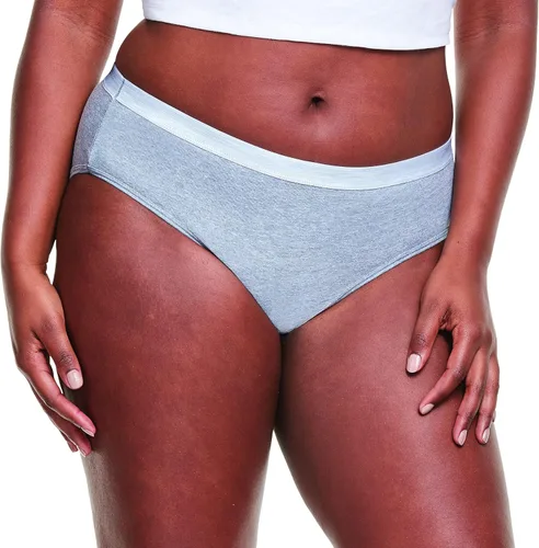 Vista 2 de Hanes Paquete de bragas para mujer, hipsters de algodón suave, paquete de 6 unidades (los colores pueden variar)