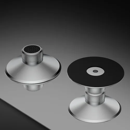 Vista 8 de Estabilizador de disco de vinilo de audio para el hogar de aluminio de 4.59 oz/4.6 onzas para tocadiscos LP (plateado 130S)