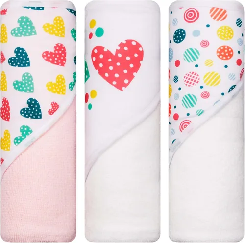 Vista 8 de Toallas con capucha para bebé, paquete de 3 toallas de baño suaves con capucha para recién nacidos y niños pequeños, juego de toallas con capucha
