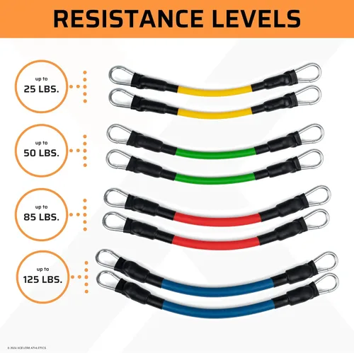 Vista 3 de Bandas XCELER8 Bandas de resistencia de entrenamiento de velocidad y agilidad para todos los deportes, incluye correas de tobillo, videos