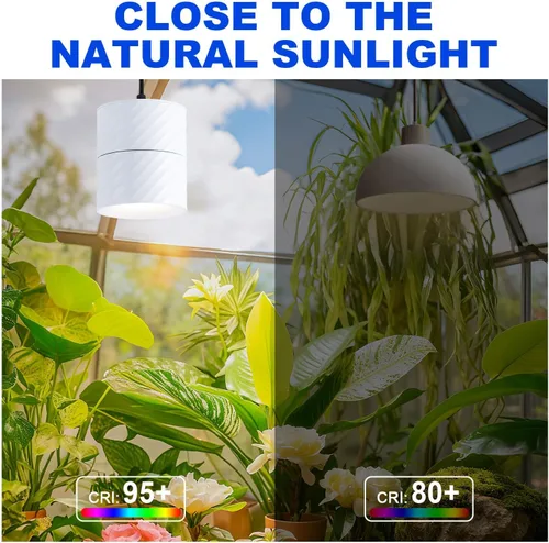 Vista 4 de Luz colgante de crecimiento de plantas de interior, luz colgante de plantas de espectro completo, ángulo ajustable, adecuada para iluminación