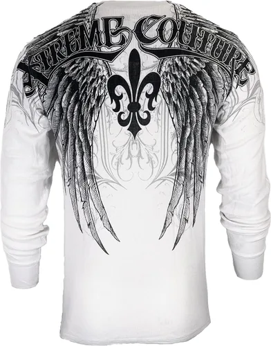 Vista 3 de Xtreme Couture by Affliction - Camisa térmica para hombre, color blanco, Blanco