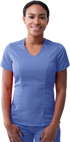 Vista 11 de Adar Pro Scrubs para mujer - Moderno cuello en V Manzana
