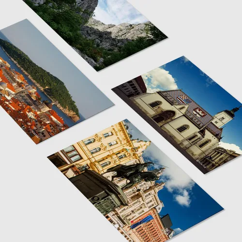 Vista 4 de Paquete de 20 postales de paisaje vintage de Croacia, tarjetas postales de todo el mundo, tarjetas de felicitación para viajes del mundo