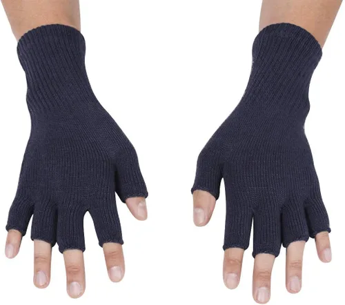 Vista 7 de Gravity Threads Guantes de invierno unisex para hombre y mujer, de punto elástico, sin dedos