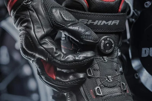Vista 2 de SHIMA Exo - Botas de motocicleta para mujer, zapatos de cuero ventilado, protector de tobillo corto, para bicicleta urbana, estilo casual, botas