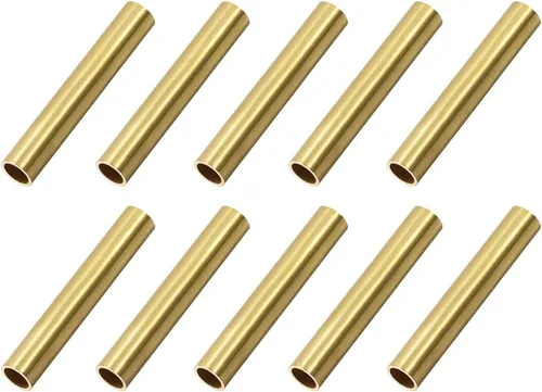 Vista 13 de uxcell Tubo redondo de latón, 0.079 in de diámetro exterior 0.020 in de grosor de pared 1.181 in de longitud, tubo sin costuras para manualidades