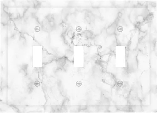 Vista 13 de Cubierta decorativa de interruptor de luz de mármol blanco y gris, placa frontal de plástico de 2 bandas para decoración de baño, hogar, dormitorio