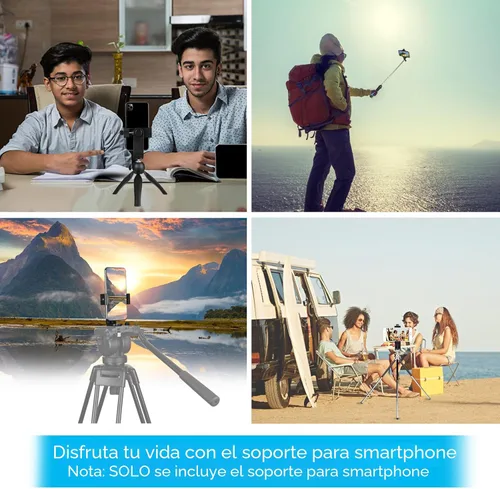Vista 3 de SharingMoment Soporte Premium para Smartphone/Adaptador de Montaje de Trípode Vertical y Horizontal Soporte Giratorio con Tornillo de 1/4