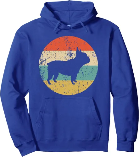 Vista 3 de Bulldog Francés Retro Bulldog Francés Sudadera con capucha, Negro, S