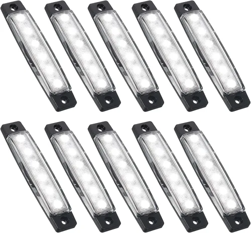 Vista 10 de PSEQT 10 unidades de luces LED de tira de roca para auto, luces de rueda de bajo brillo, kits de iluminación para guardabarros, impermeables