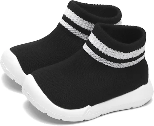 Vista 3 de Engtoy Baby Sock Shoes Baby Walking Shoes Infant Non-Slip Breathable Slippers with Soft Rubber Sole Baby Boys Girls Slip On Sneakers