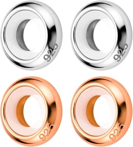 Vista 12 de Lovans 925 Sterling Silver Stopper Charms for Bracelets, Stopper Beads Fit DIY Jewelry